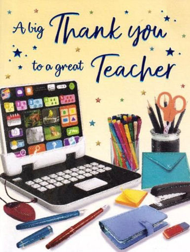 Picture of BIG THANK YOU GREAT TEACHER CARD